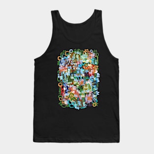 Colourful abstract painting pattern Tank Top